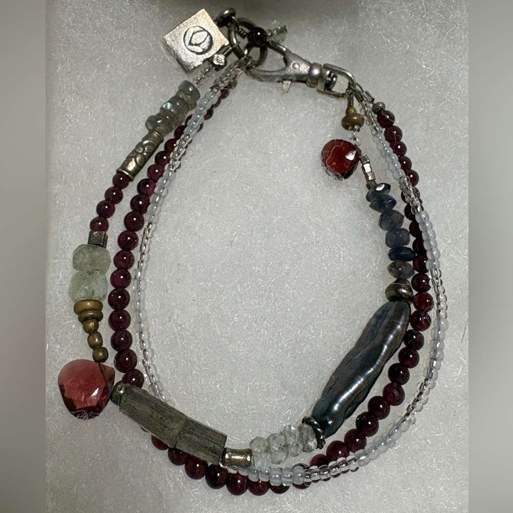 Authentic Sundance Multi-Strand Gemstone & Baroqu… - image 1